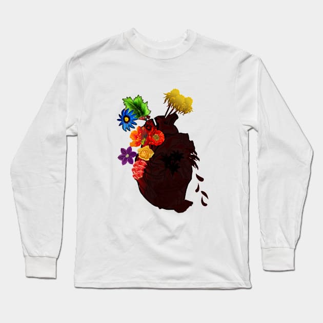 Corrupted heart Long Sleeve T-Shirt by normkelik